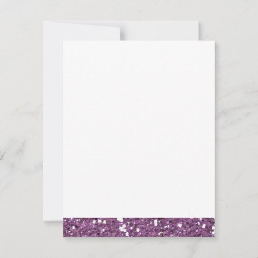 きらびやかな紫色のきらきら光るなフクロウの平たい箱はノート感謝していしています ノートカード (裏面)