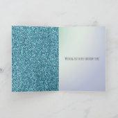 きらびやかな紫色のアクアスパークルユニコーン名 カード (内部)