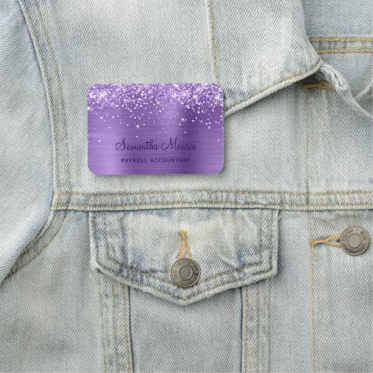 きらびやかな薄紫色の箔 名札 (インサイチュ)