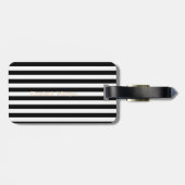 きらびやかな親愛金ゴールド、黒ストライプ色のパーソナライズされた ラゲッジタグ (裏面横)