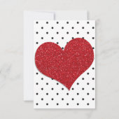 きらびやかな赤いハートスウィートアール任意の年齢 サンキューカード (裏面)