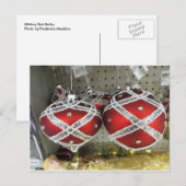 きらびやかな赤い球根 ポストカード (正面/裏面)