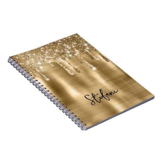 きらびやかな金ゴールドが2つの名前座席表を乾燥 ノートブック (右側)