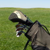 きらびやかな金ゴールドと黒い山形パーソナライズされた ゴルフヘッドカバー (インサイチュ)