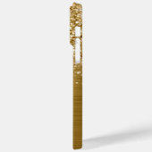 きらびやかな金ゴールドのガラス名 Case-Mate iPhoneケース (裏面 / 左)