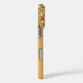 きらびやかな金ゴールドのガラス名 Case-Mate iPhoneケース (裏面 / 右)