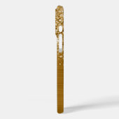 きらびやかな金ゴールドのガラス名 Case-Mate iPhoneケース (裏面 / 左)