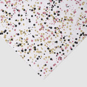 きらびやかな金ゴールドのピンクの黒の紙吹雪の点 薄葉紙 (詳細)