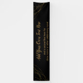 きらびやかな金ゴールドのライトストリング独自の文字 横断幕 (縦)