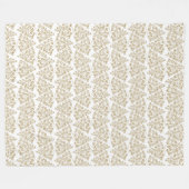 きらびやかな金ゴールドカーリークのクリスマスツリー フリースブランケット (正面(横))