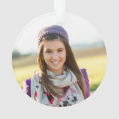 きらびやかな金ゴールドガラス名写真 オーナメント (裏面)