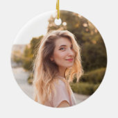 きらびやかな金ゴールドグラデーション18誕生日写真 セラミックオーナメント (裏面)