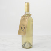 きらびやかな金ゴールドグラムテーブル番号 ボトルネックタグ (アングル)