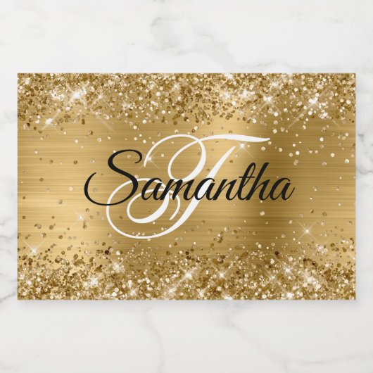 きらびやかな金ゴールドグラムモノグラファンシーム フードラベル (シングルラベル)