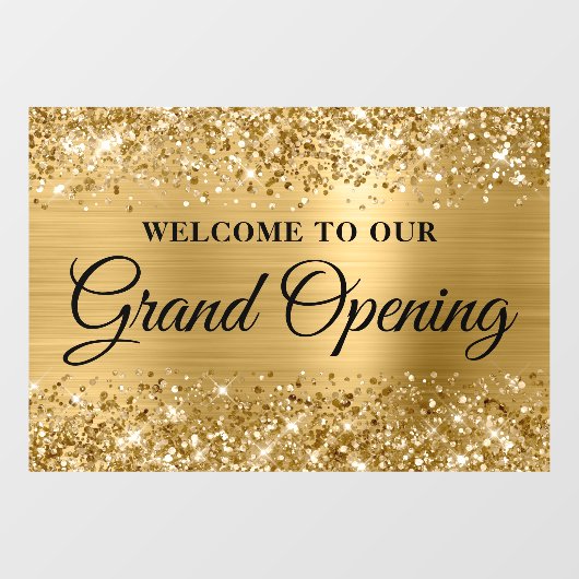 きらびやかな金ゴールドグランドオープンへようこそ ウィンドウサイン (シート)