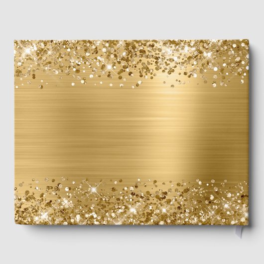 きらびやかな金ゴールドグ結婚ラム ゲストブック (裏面)