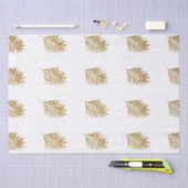 きらびやかな金ゴールドパームズトロピカルウェディングお祝い 薄葉紙 (クラフト)