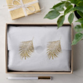 きらびやかな金ゴールドパームズトロピカルウェディングお祝い 薄葉紙 (ギフト)