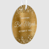 きらびやかな金ゴールドフォイルグラデーションバルミツワー オーナメント (正面)