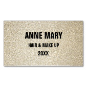 きらびやかな金ゴールドブラックヘアメイクアップモダンスパ2023 マグネット名刺 (正面)