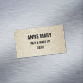 きらびやかな金ゴールドブラックヘアメイクアップモダンスパ2023 マグネット名刺 (インサイチュ)