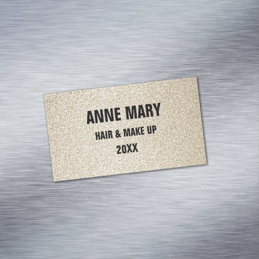 きらびやかな金ゴールドブラックヘアメイクアップモダンスパ2023 マグネット名刺 (インサイチュ)