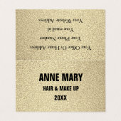 きらびやかな金ゴールドブラックヘアメイクアップモダンスパ2023 名刺 (外部フラット)