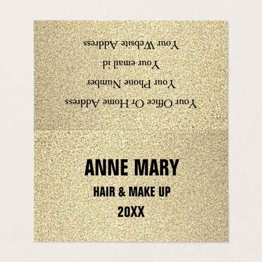 きらびやかな金ゴールドブラックヘアメイクアップモダンスパ2023 名刺 (外部フラット)