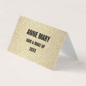 きらびやかな金ゴールドブラックヘアメイクアップモダンスパ2023 名刺 (正面)