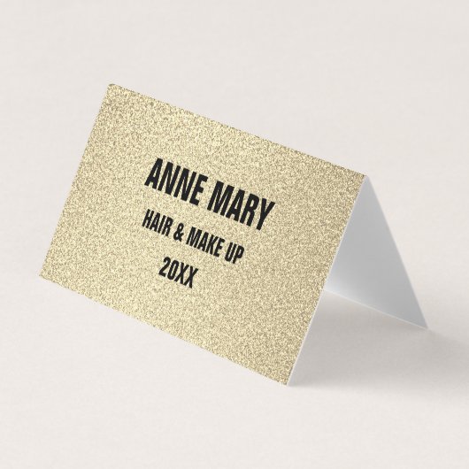 きらびやかな金ゴールドブラックヘアメイクアップモダンスパ2023 名刺 (正面)
