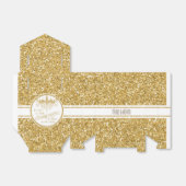 きらびやかな金ゴールドボックス – シャンパン&シャンデリア フェイバーボックス (折り畳みなし)