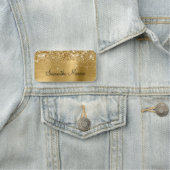 きらびやかな金ゴールドメタリック 名札 (インサイチュ)