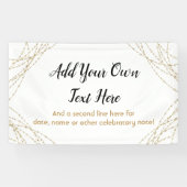 きらびやかな金ゴールドライトストリング独自の文字を追加 横断幕 (横)