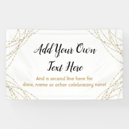 きらびやかな金ゴールドライトストリング独自の文字を追加 横断幕