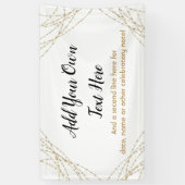 きらびやかな金ゴールドライトストリング独自の文字を追加 横断幕 (縦)