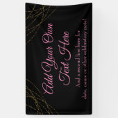 きらびやかな金ゴールドライトストリング独自の文字を追加 横断幕 (縦)