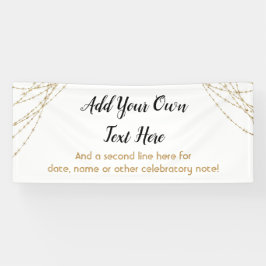 きらびやかな金ゴールドライトストリング独自の文字を追加 横断幕