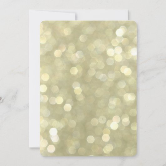 きらびやかな金ゴールド卒業写真のお知らせ 案内状 (裏面)