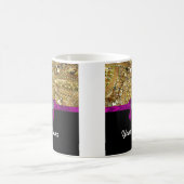 きらびやかな金ゴールド及び黒 コーヒーマグカップ (中央)