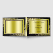 きらびやかな金ゴールド紙吹雪装飾100誕生日 ゲストブック (全面)