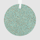 きらびやかな金ゴールド羽モノグラムファミリー名 オーナメント (裏面)