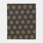 きらびやかな金ゴールド雪 フリースブランケット (正面)