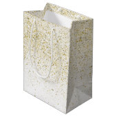 きらびやかな金ゴールド ミディアムペーパーバッグ (正面アングル)