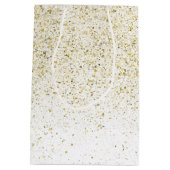 きらびやかな金ゴールド ミディアムペーパーバッグ (裏面)