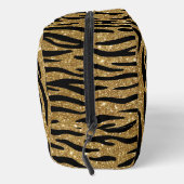 きらびやかな金ゴールド、黒ゼブラパターンモノグラム ドップキット (右)