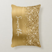 きらびやかな金ゴールドGLAMスクリプト名 アクセントクッション (正面(垂直))