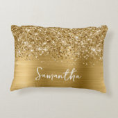 きらびやかな金ゴールドGLAMスクリプト名 アクセントクッション (裏面)