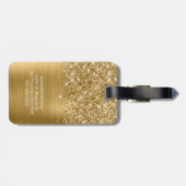 きらびやかな金ゴールドGLAMスクリプト名 ラゲッジタグ (裏面横)