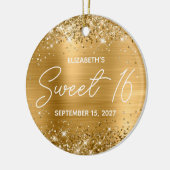 きらびやかな金モダン箔ファンシー甘い16枚の写真 セラミックオーナメント (左)
