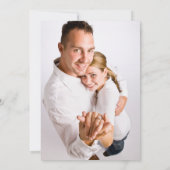 きらびやかな金箔の写真日付を保存 招待状 (裏面)